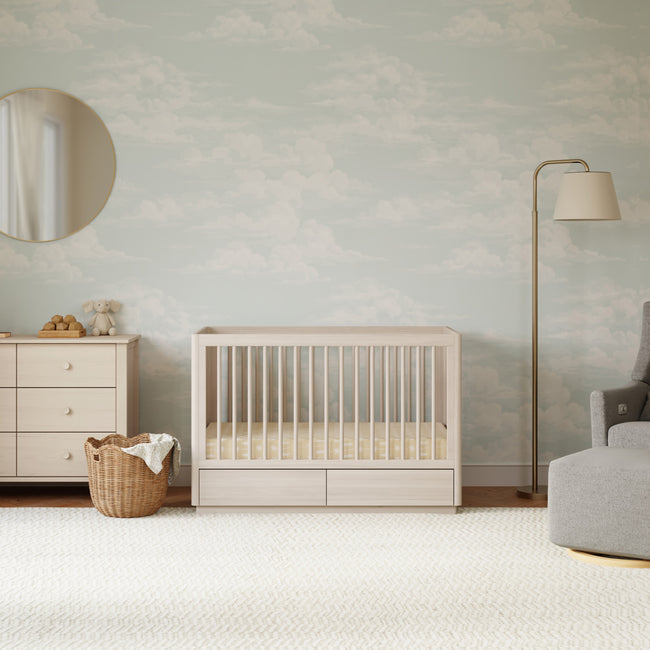 M21601NX,Babyletto,Bento 3-in-1 Convertible Storage Crib w/Toddler Bed Conversion Kit in Washed Natural