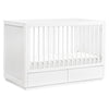 M21601W,Babyletto,Bento 3-in-1 Convertible Storage Crib w/Toddler Bed Conversion Kit in White