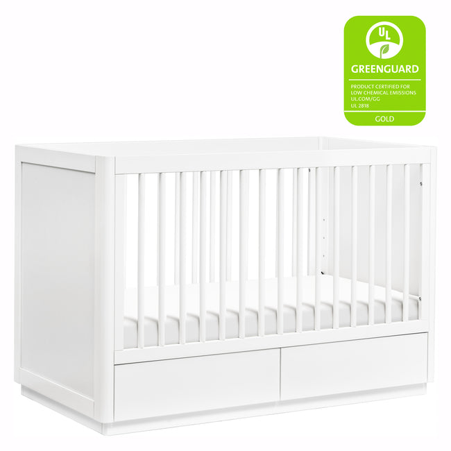 M21601W,Babyletto,Bento 3-in-1 Convertible Storage Crib w/Toddler Bed Conversion Kit in White