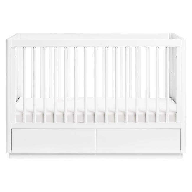 M21601W,Babyletto,Bento 3-in-1 Convertible Storage Crib w/Toddler Bed Conversion Kit in White