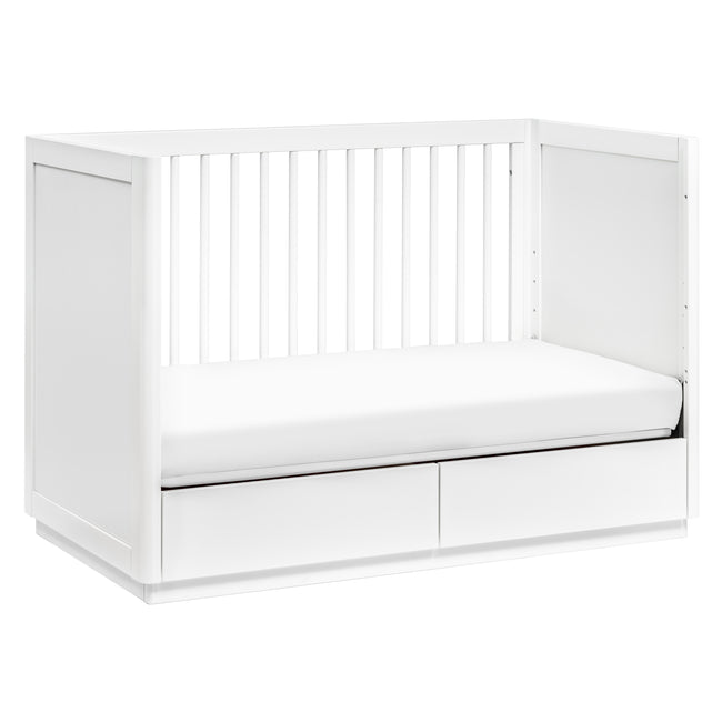 M21601W,Babyletto,Bento 3-in-1 Convertible Storage Crib w/Toddler Bed Conversion Kit in White