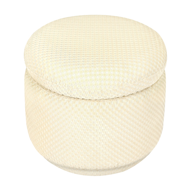 M22985IVC,Babyletto,Enoki Storage Ottoman in Ivory Velvet Checker