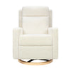M23082CMSGLB,Babyletto,Sigi Pro Power Glider Recliner w/ Power Lumbar in Cream Shearling w/Light Wood Base
