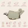 M23082OSCTB,Babyletto,Nate Berkus x Babyletto Sigi Pro Power Recliner in Perf Olive Stripe Eco-Crossweave w/Toffee Base