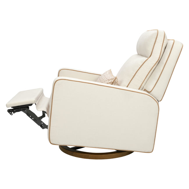 M23082PCMTB,Babyletto,Nate Berkus x Babyletto Sigi Pro Power Recliner in Performance Cream Linen w/Toffee Base