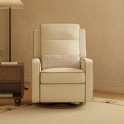 M23082PCMTB,Babyletto,Nate Berkus x Babyletto Sigi Pro Power Recliner in Performance Cream Linen w/Toffee Base