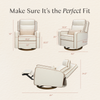 M23082PCMTB,Babyletto,Nate Berkus x Babyletto Sigi Pro Power Recliner in Performance Cream Linen w/Toffee Base