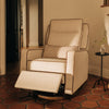 M23082PCMTB,Babyletto,Nate Berkus x Babyletto Sigi Pro Power Recliner in Performance Cream Linen w/Toffee Base