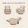 M23085BSCTB,Babyletto,Nate Berkus x Babyletto Sigi Power Recliner in Perf Bronze Stripe Eco-Crossweave w/Toffee Base
