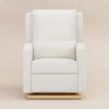 M23085CMSGLB,Babyletto,Sigi Glider Recliner w/ Electronic Control and USB in Cream Shearling w/Light Wood Base