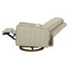 M23085OSCTB,Babyletto,Nate Berkus x Babyletto Sigi Power Recliner in Perf Olive Stripe Eco-Crossweave w/Toffee Base