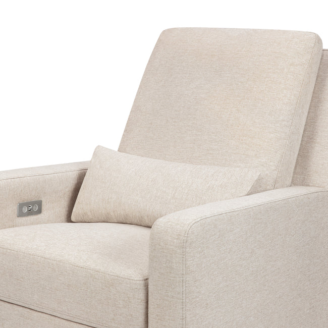 M23085PBEW,Babyletto,Sigi Glider Recliner w/ Electronic Control and USB in Performance Beach Eco-Weave
