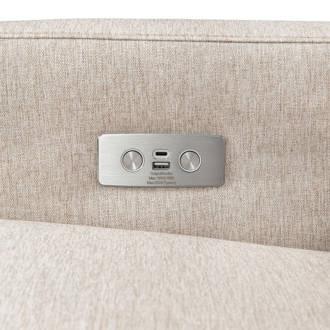 M23085PBEW,Babyletto,Sigi Glider Recliner w/ Electronic Control and USB in Performance Beach Eco-Weave