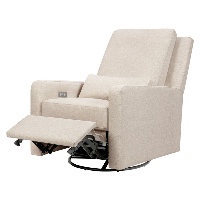 M23085PBEW,Babyletto,Sigi Glider Recliner w/ Electronic Control and USB in Performance Beach Eco-Weave