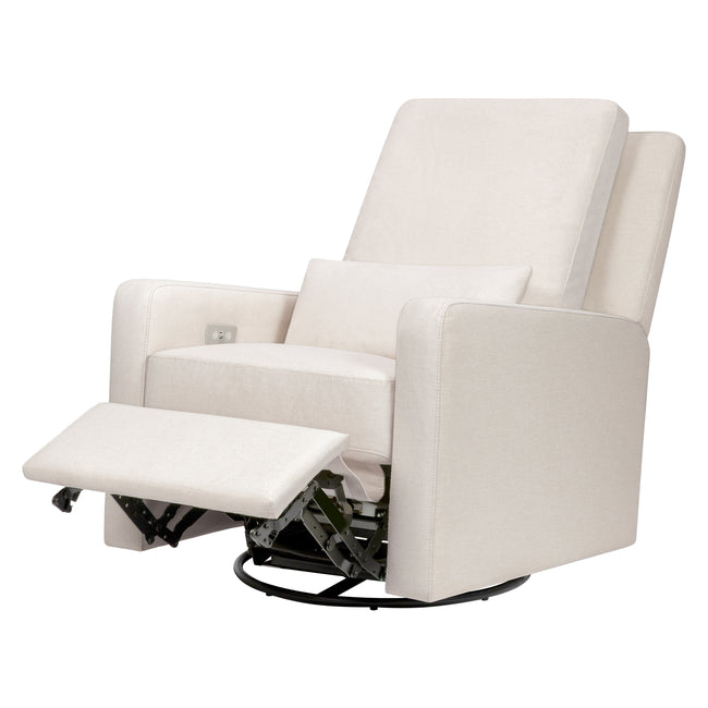 M23085PCMEW,Babyletto,Sigi Glider Recliner w/ Electronic Control and USB in Performance Cream Eco-Weave