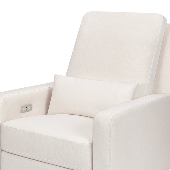 M23085PCMEW,Babyletto,Sigi Glider Recliner w/ Electronic Control and USB in Performance Cream Eco-Weave