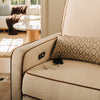 M23085PCMTB,Babyletto,Nate Berkus x Babyletto Sigi Power Recliner in Performance Cream Linen w/ Toffee Base