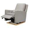 M23085PGEWLB,Babyletto,Sigi Glider Recliner w/ Electronic Control and USB in Performance Grey Eco-Weave w/Light Wood Base