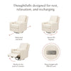 M23085PWB,Babyletto,Sigi Glider Recliner w/ Electronic Control and USB in Performance Ivory Boucle