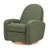 M23188OBLB,Babyletto,Nami Glider Recliner w/ Electronic Control and USB in Olive Boucle w/Light Wood Base