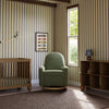 M23188OBLB,Babyletto,Nami Glider Recliner w/ Electronic Control and USB in Olive Boucle w/Light Wood Base