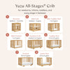 M23401HY,Babyletto,Yuzu 8-in-1 Convertible Crib w/ Bassinet & Toddler Bed Kits in Honey