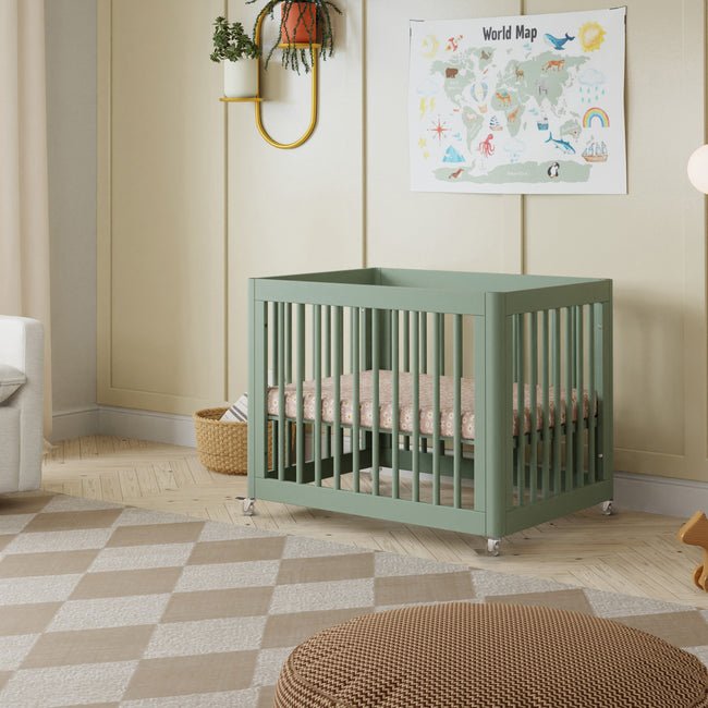 M23401LS,Babyletto,Yuzu 8-in-1 Convertible Crib w/All-Stages Conversion Kits in Light Sage