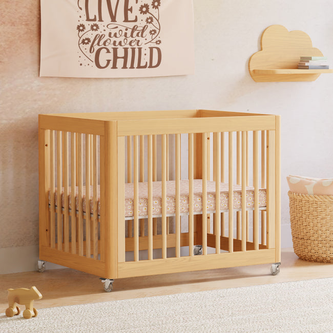 M23401N,Babyletto,Yuzu 8-in-1 Convertible Crib w/ Bassinet & Toddler Bed Kits in Natural