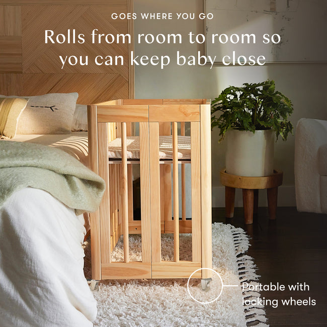 M23401N,Babyletto,Yuzu 8-in-1 Convertible Crib w/ Bassinet & Toddler Bed Kits in Natural