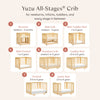 M23401N,Babyletto,Yuzu 8-in-1 Convertible Crib w/ Bassinet & Toddler Bed Kits in Natural
