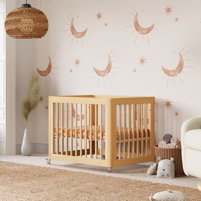M23401N,Babyletto,Yuzu 8-in-1 Convertible Crib w/ Bassinet & Toddler Bed Kits in Natural