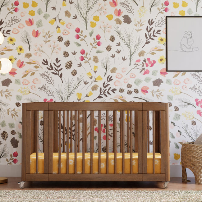 M23401NL,Babyletto,Yuzu 8-in-1 Convertible Crib w/ Bassinet & Toddler Bed Kits in Natural Walnut