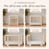 M23401NX,Babyletto,Yuzu 8-in-1 Convertible Crib w/ Bassinet & Toddler Bed Kitsin Washed Natural