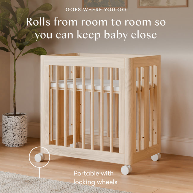 M23401NX,Babyletto,Yuzu 8-in-1 Convertible Crib w/ Bassinet & Toddler Bed Kitsin Washed Natural