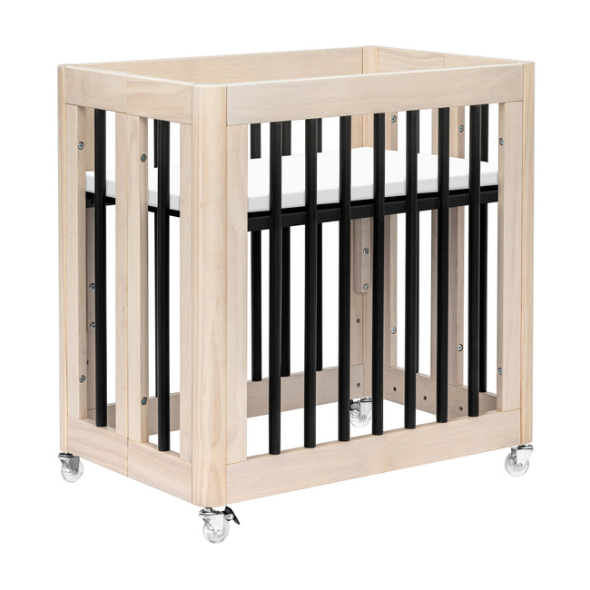 M23401NXB,Babyletto,Yuzu 8-in-1 Convertible Crib w/All-Stages Conversion in Washed Natural/Black