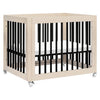 M23401NXB,Babyletto,Yuzu 8-in-1 Convertible Crib w/All-Stages Conversion in Washed Natural/Black