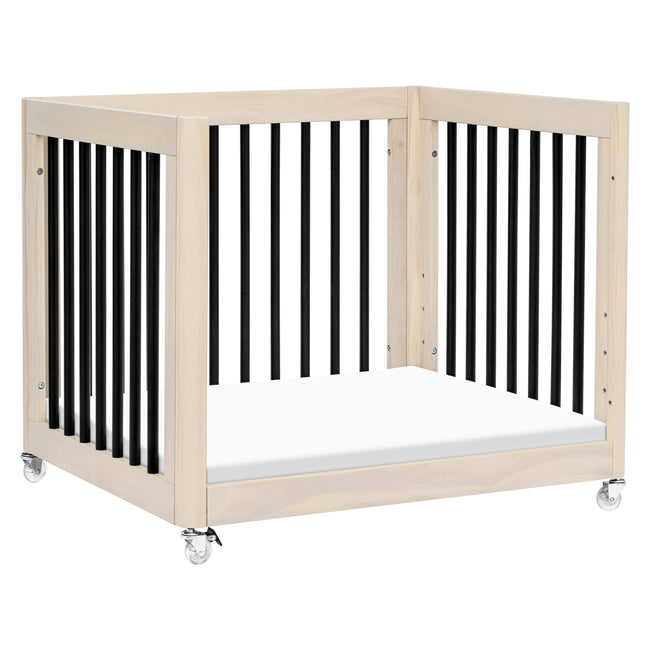 M23401NXB,Babyletto,Yuzu 8-in-1 Convertible Crib w/All-Stages Conversion in Washed Natural/Black