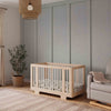 M23401NXW,Babyletto,Yuzu 8-in-1 Convertible Crib w/ Bassinet & Toddler Kits in Washed Natural/White