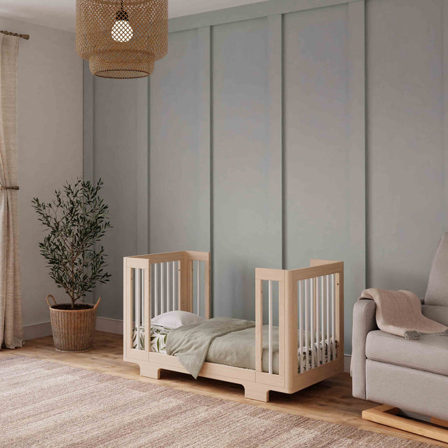 M23401NXW,Babyletto,Yuzu 8-in-1 Convertible Crib w/ Bassinet & Toddler Kits in Washed Natural/White