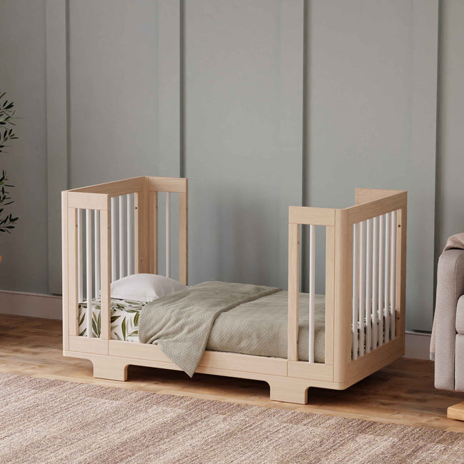 M23401NXW,Babyletto,Yuzu 8-in-1 Convertible Crib w/ Bassinet & Toddler Kits in Washed Natural/White