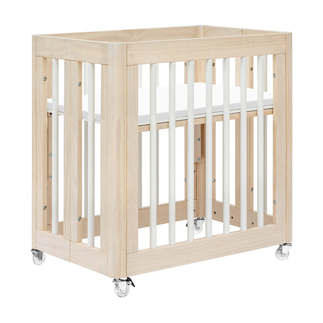 M23401NXW,Babyletto,Yuzu 8-in-1 Convertible Crib w/ Bassinet & Toddler Kits in Washed Natural/White