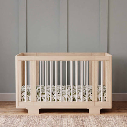 M23401NXW,Babyletto,Yuzu 8-in-1 Convertible Crib w/ Bassinet & Toddler Kits in Washed Natural/White