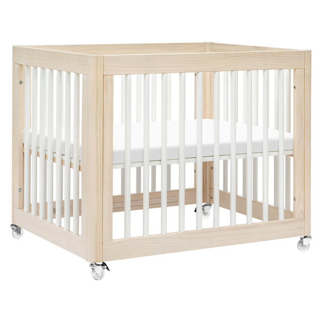 M23401NXW,Babyletto,Yuzu 8-in-1 Convertible Crib w/ Bassinet & Toddler Kits in Washed Natural/White