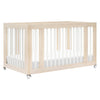 M23401NXW,Babyletto,Yuzu 8-in-1 Convertible Crib w/ Bassinet & Toddler Kits in Washed Natural/White