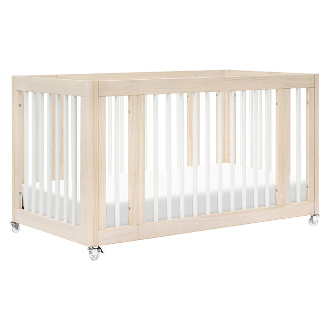 M23401NXW,Babyletto,Yuzu 8-in-1 Convertible Crib w/ Bassinet & Toddler Kits in Washed Natural/White