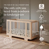 M23401NXW,Babyletto,Yuzu 8-in-1 Convertible Crib w/ Bassinet & Toddler Kits in Washed Natural/White