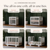 M23401W,Babyletto,Yuzu 8-in-1 Convertible Crib w/ Bassinet & Toddler Bed Kits in White