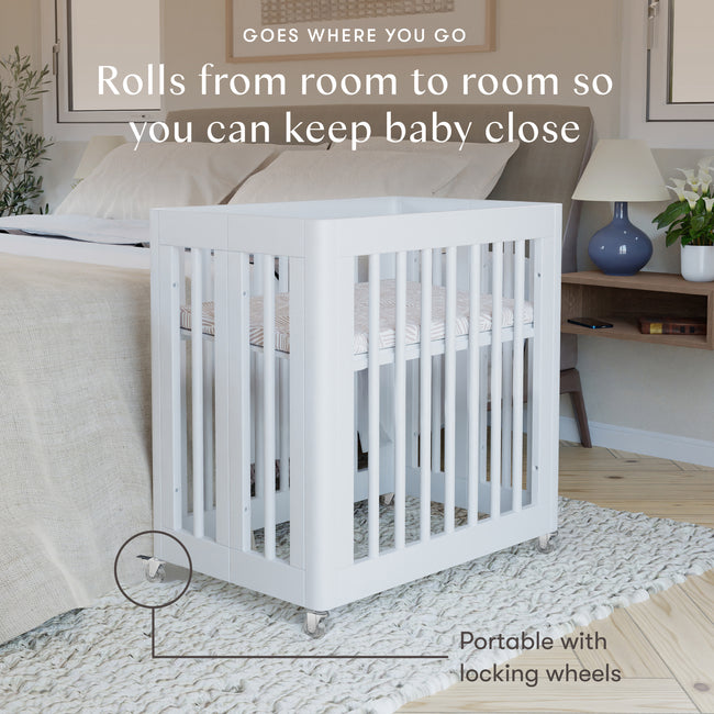 M23401W,Babyletto,Yuzu 8-in-1 Convertible Crib w/ Bassinet & Toddler Bed Kits in White