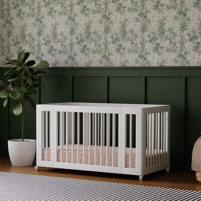 M23401W,Babyletto,Yuzu 8-in-1 Convertible Crib w/ Bassinet & Toddler Bed Kits in White
