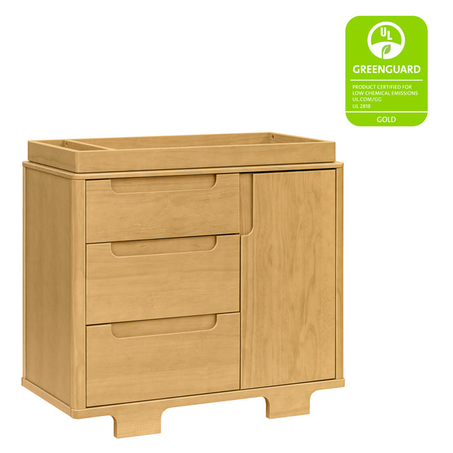 M23423HY,Babyletto,Yuzu 3-Drawer Changer Dresser in Honey